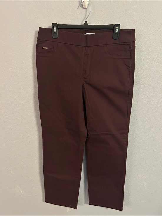 Nine West Pants - Nine West Heidi Pull-On Women Straight Slim Leg Pants Burgundy Size 10